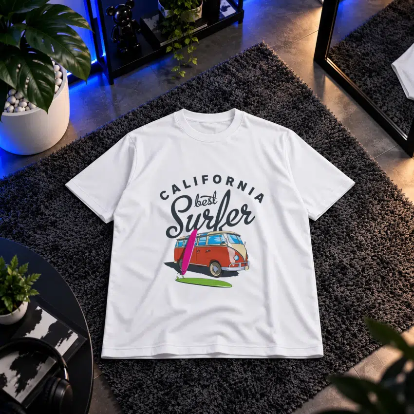 تیشرت ون کلاسیک طرح California Best Surfer