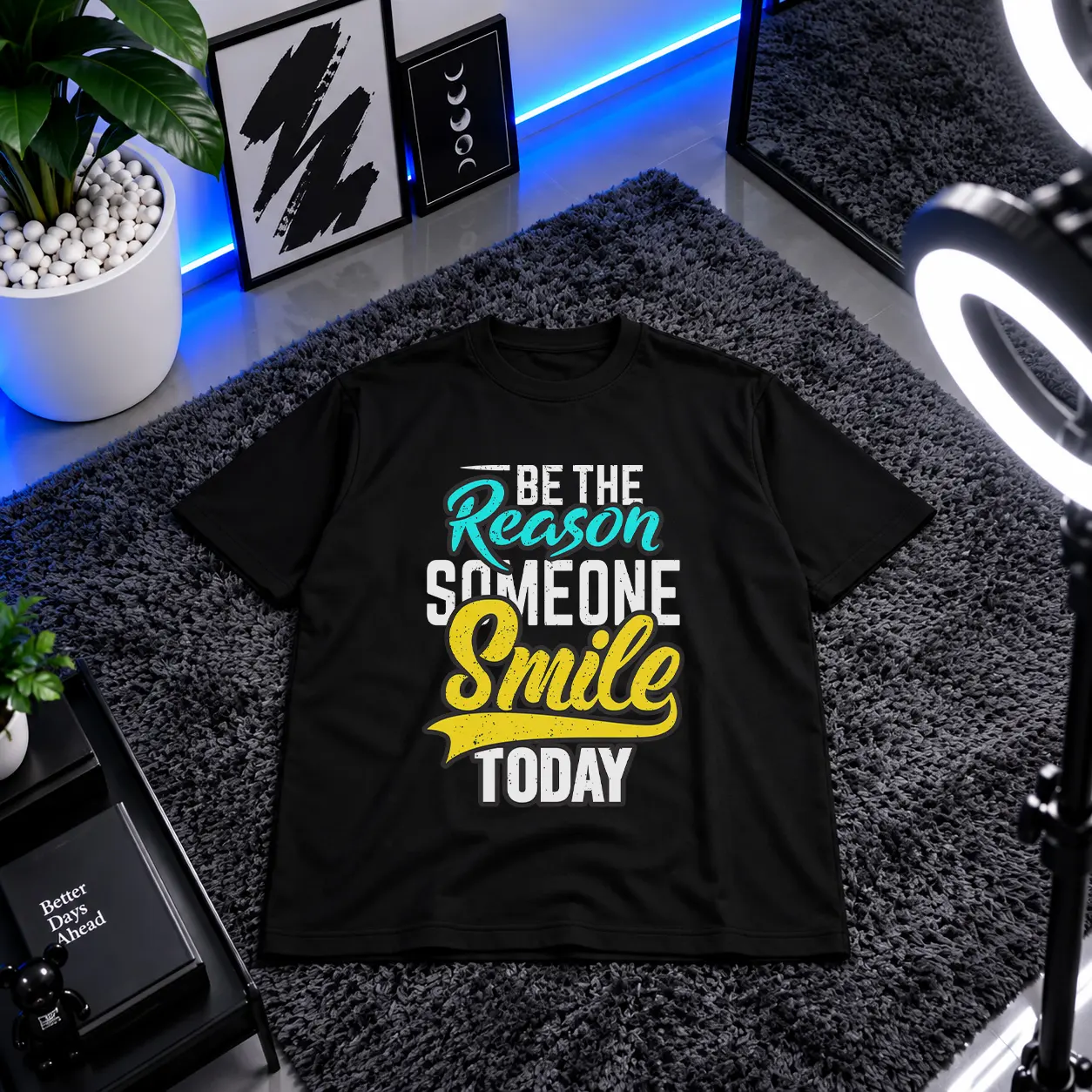 تیشرت انگیزشی طرح Be The Reason Someone Smile کد 19167