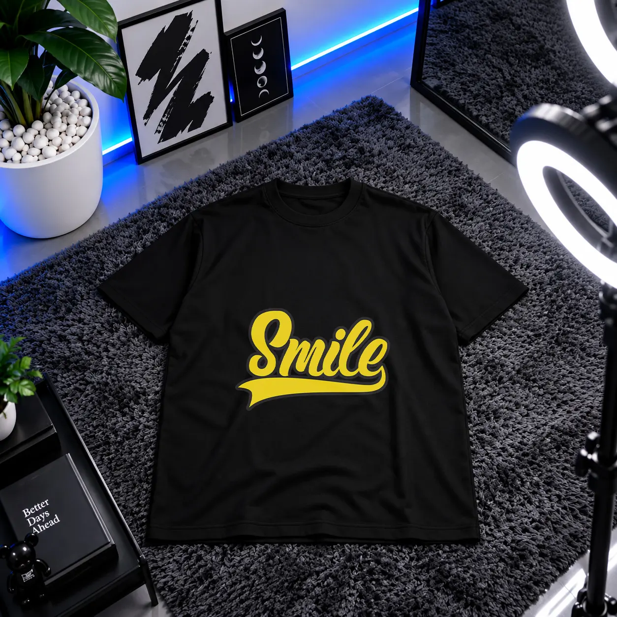تیشرت حال خوب طرح Smile کد 19168
