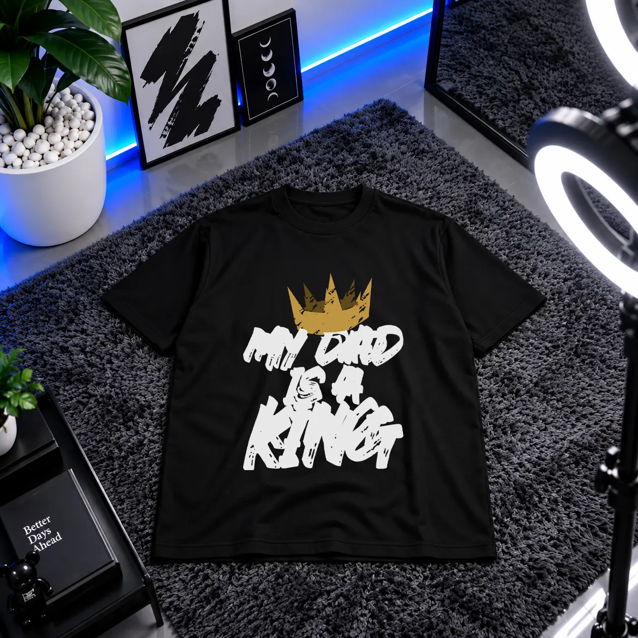 تیشرت طرح My Dad Is A King کد 19336