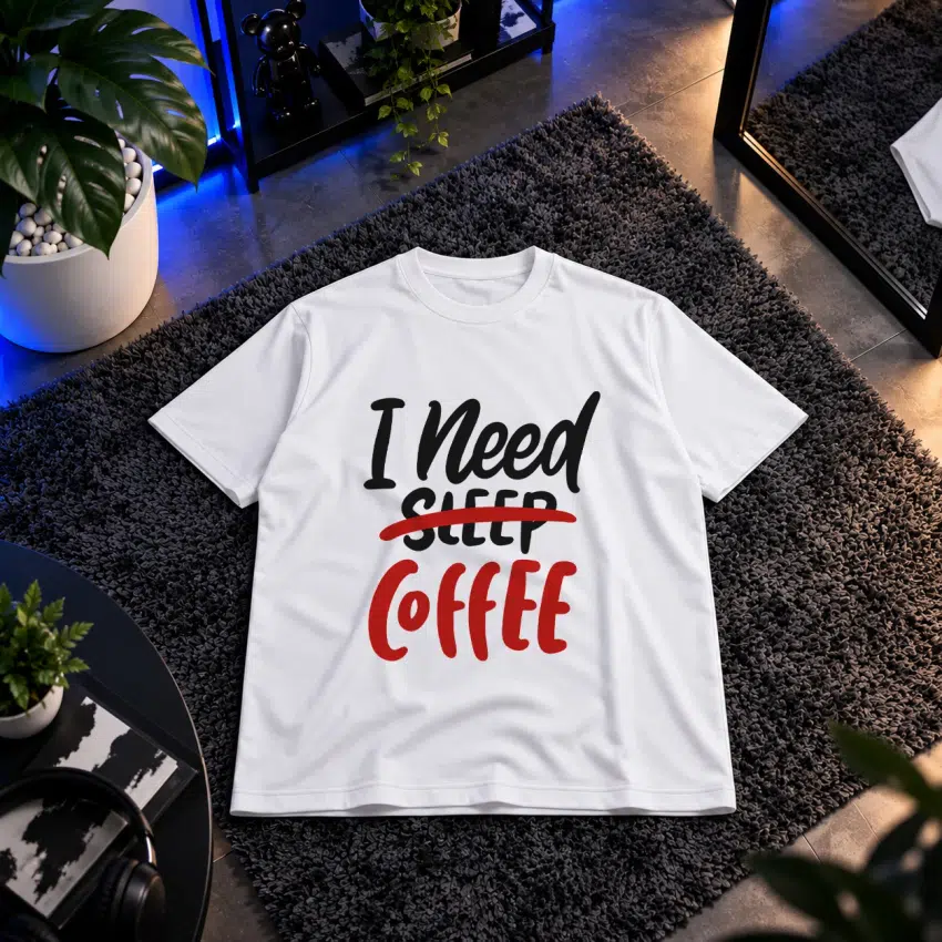 تیشرت نوشته I Need Coffee