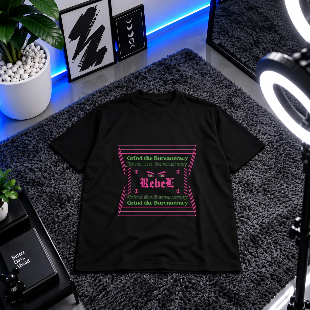 تیشرت نوشته Rebel Grind the Bureaucracy کد 19975