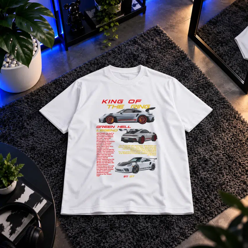 تیشرت طرح ماشین‌های مسابقه‌ای King of the Ring