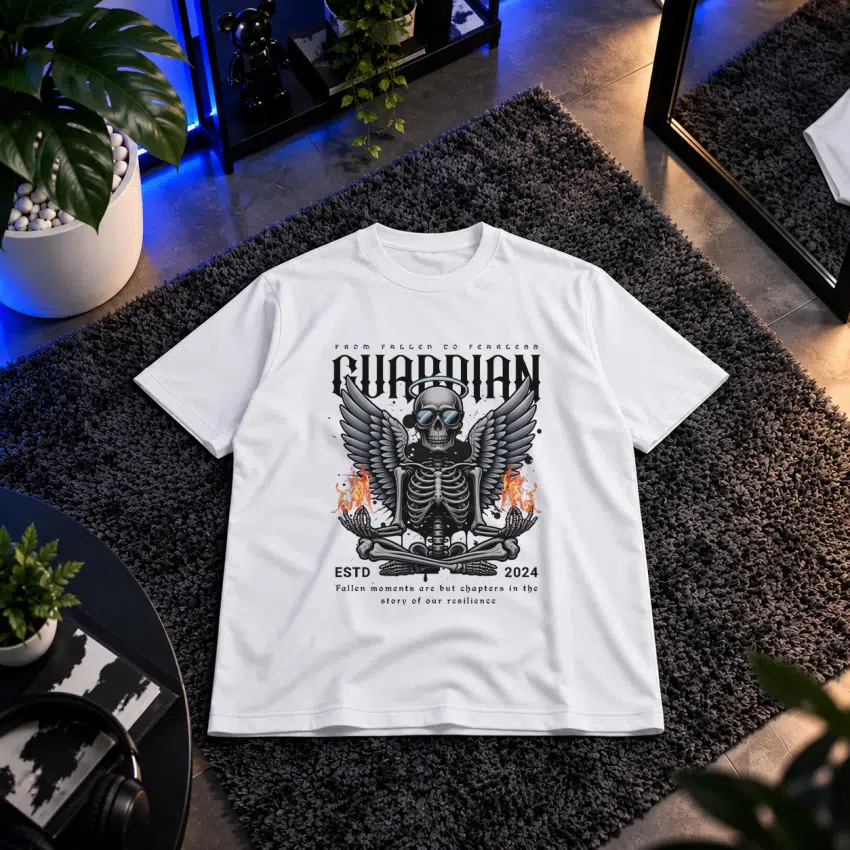 تیشرت طرح اسکلت بالدار Guardian