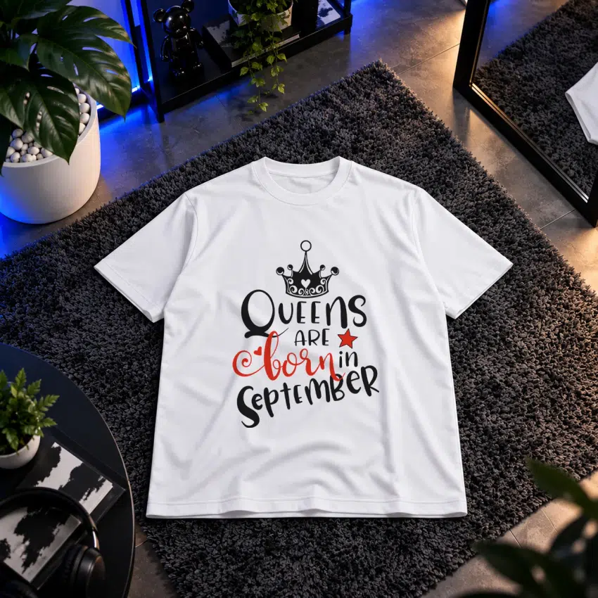 تیشرت تایپوگرافی Queens Are Born in September