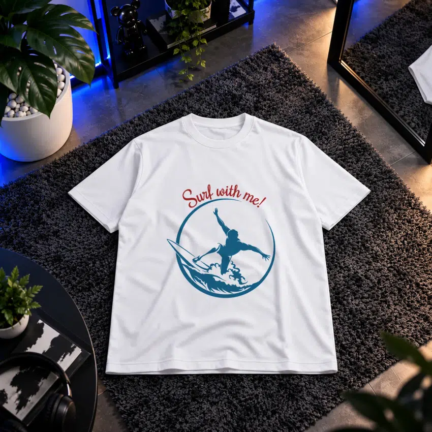 تیشرت موج‌سواری طرح Surf With Me