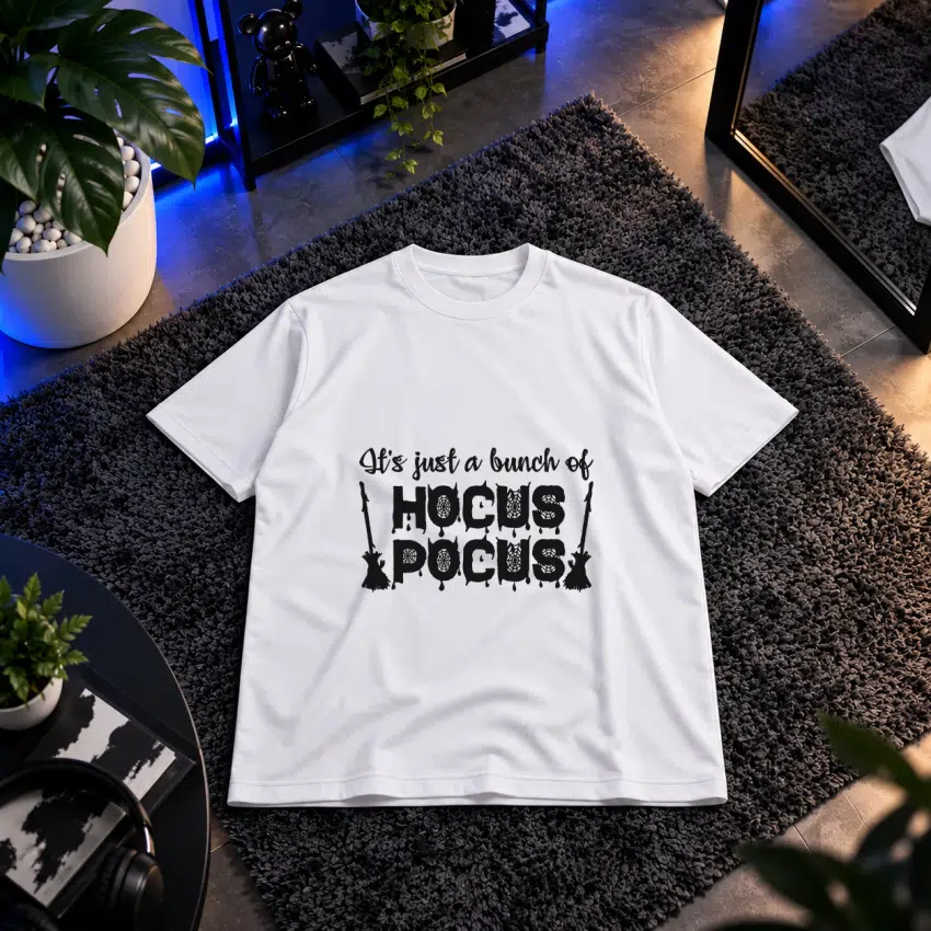 تیشرت هالووین طرح جارو Hocus Pocus