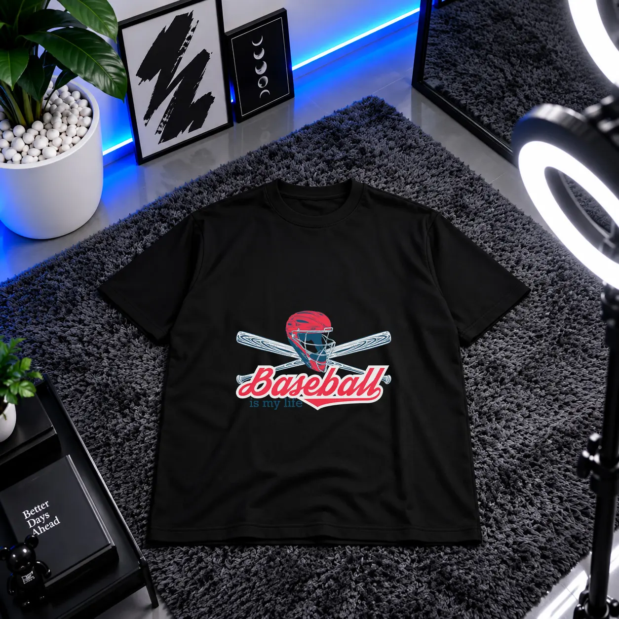تیشرت بیسبال طرح Baseball Is My Life کد 20630