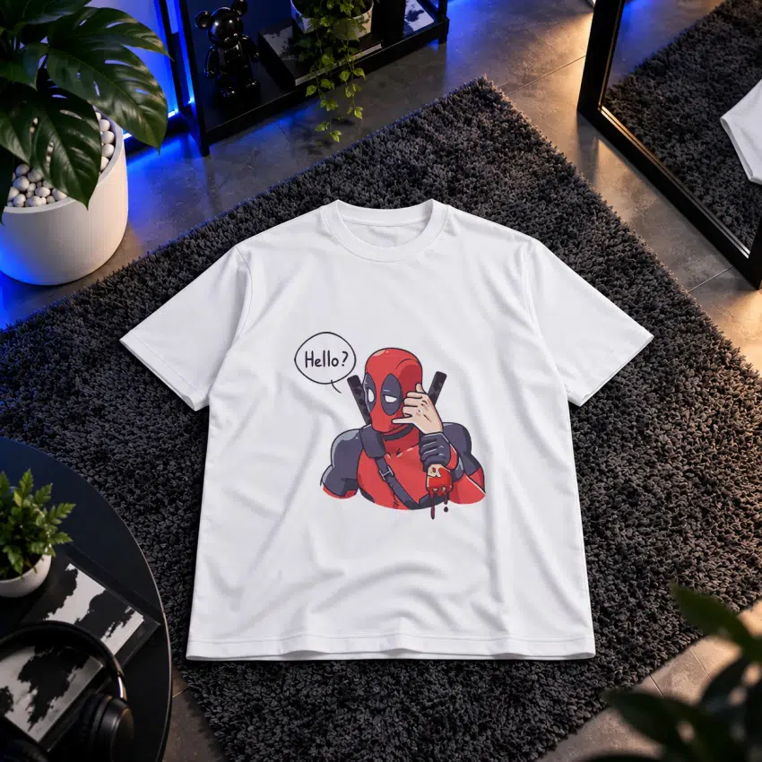 تیشرت ددپول طرح Hello (Deadpool)