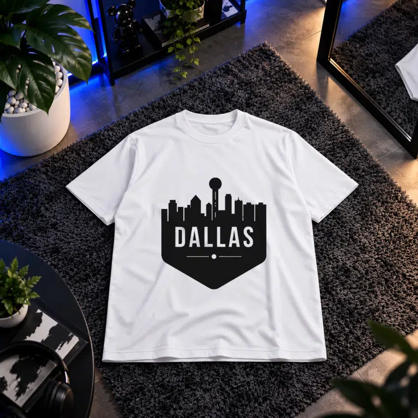 تیشرت طرح خط افق شهر دالاس (Dallas)