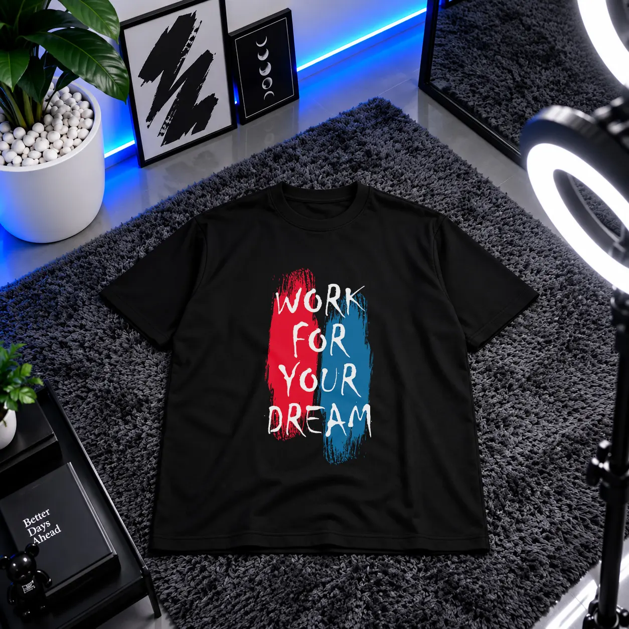 تیشرت انگیزشی طرح Work For Your Dream کد 20670