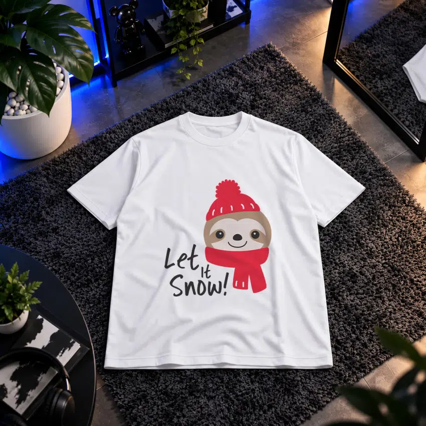 تیشرت تنبل طرح Let it Snow
