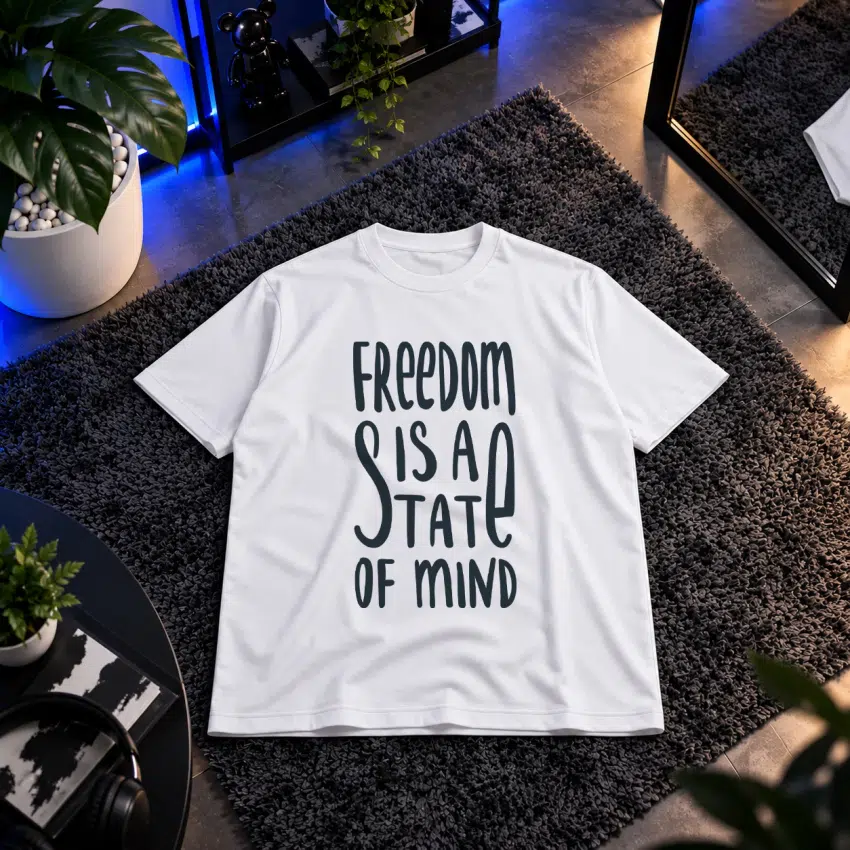 تیشرت تایپوگرافی Freedom Is A State Of Mind