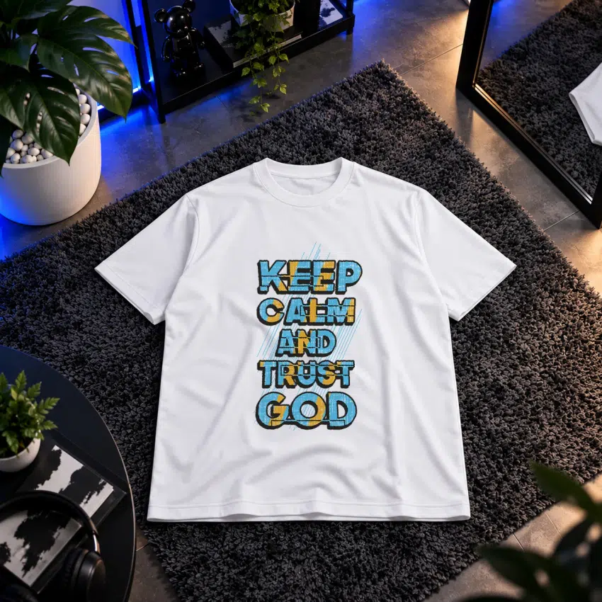 تیشرت تایپوگرافی Keep Calm And Trust God