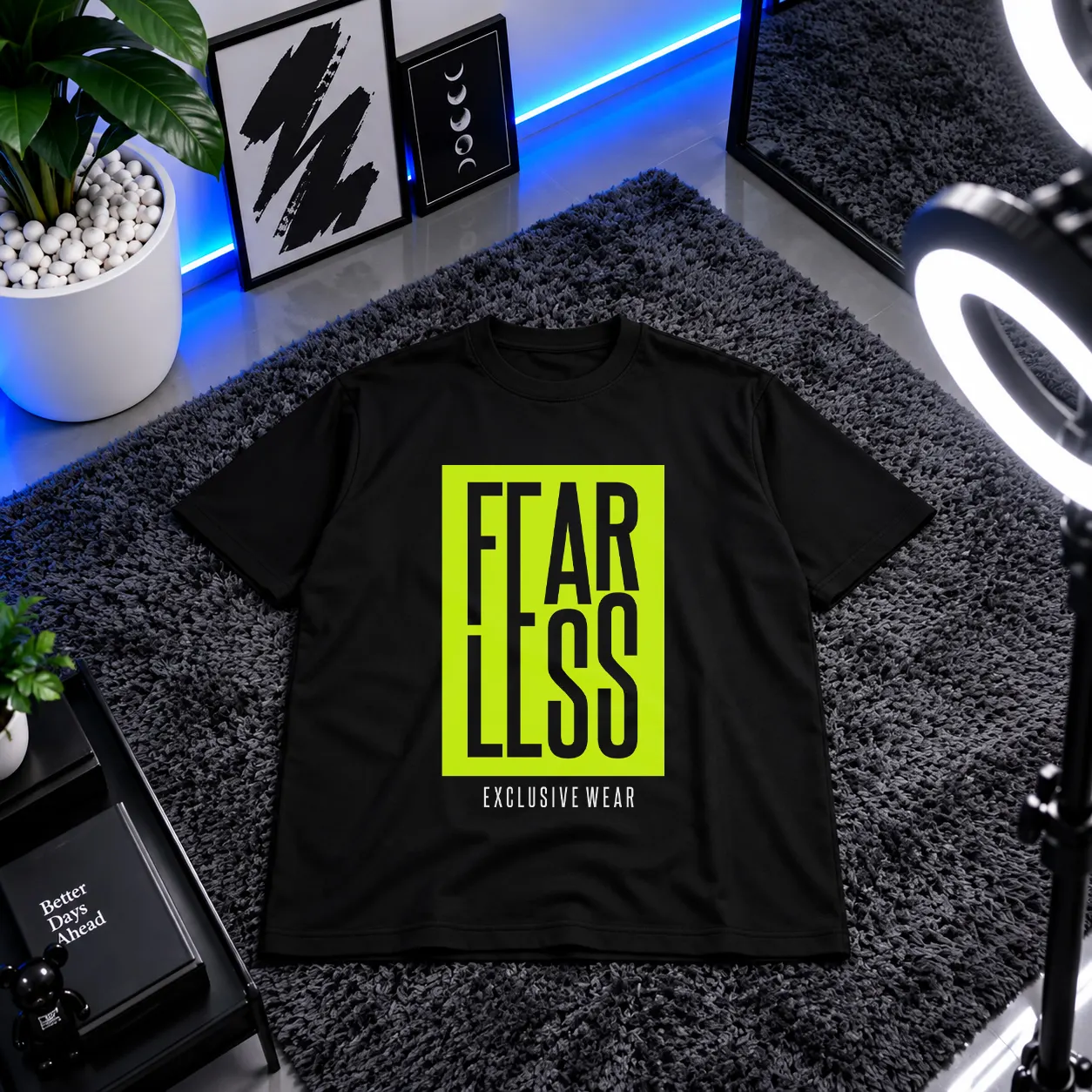 تیشرت تایپوگرافی Fearless کد 2110
