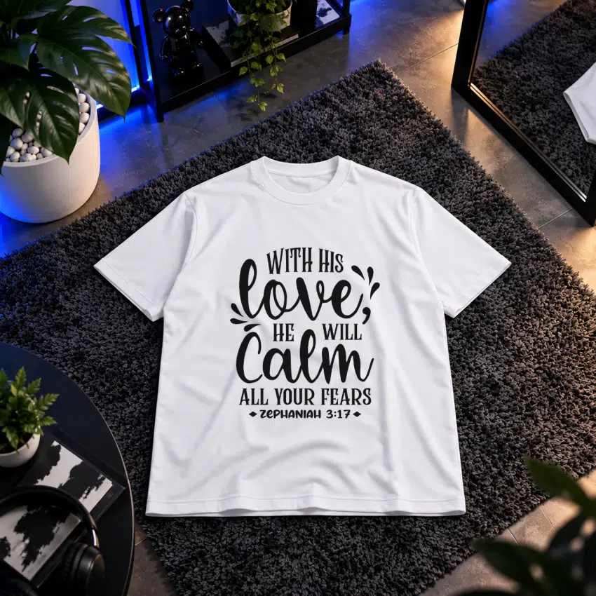 تیشرت تایپوگرافی مذهبی With His Love