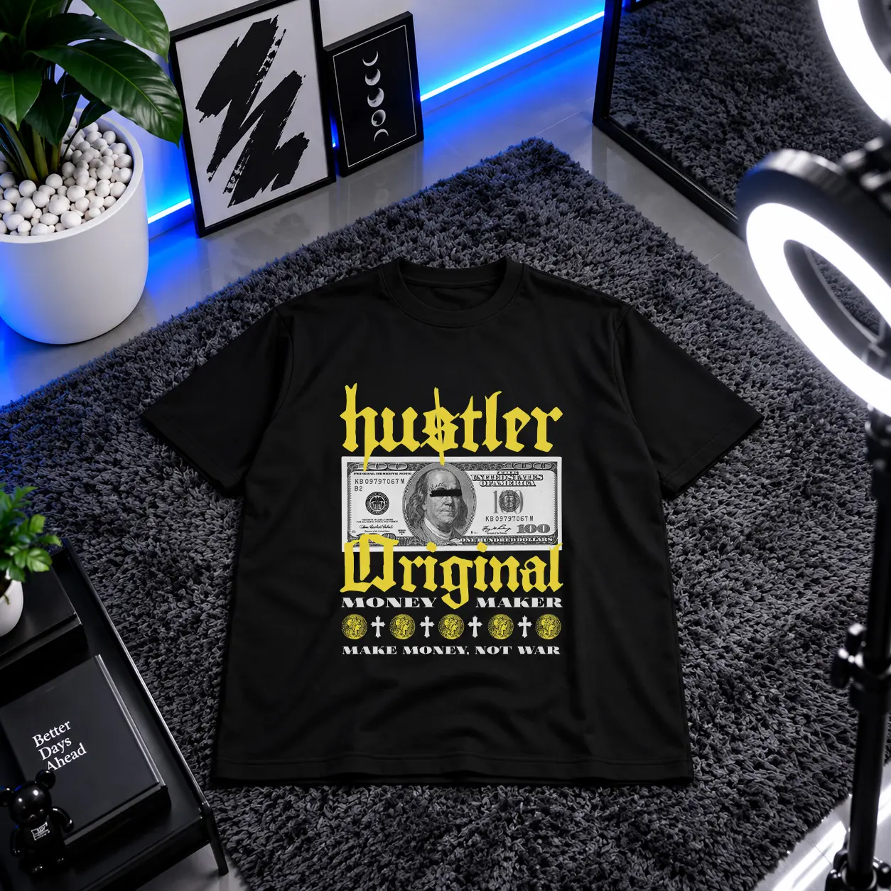 تیشرت طرح Hustler Original Money Maker کد 21244