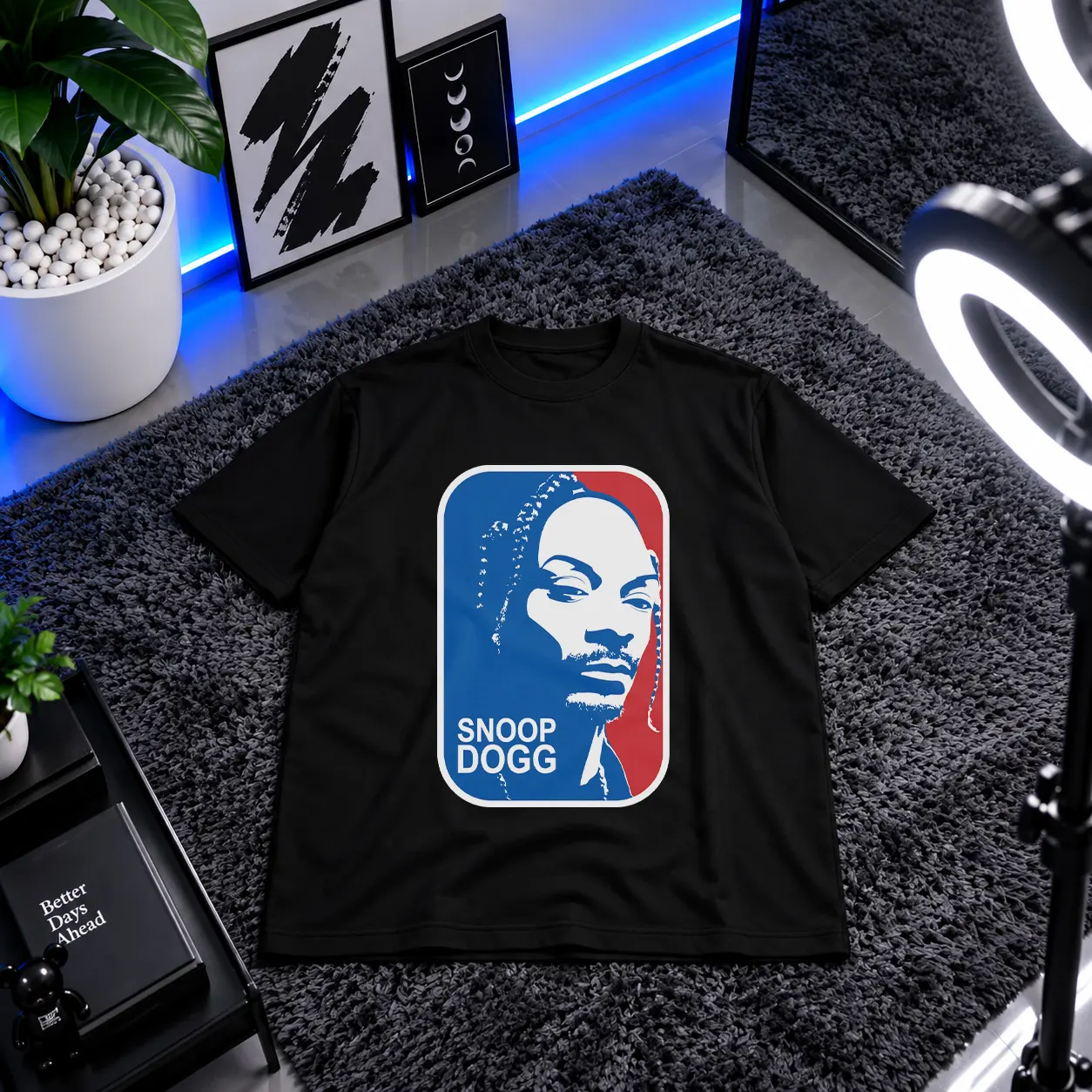 تیشرت اسنوپ داگ طرح پرتره (Snoop Dogg) کد 21306