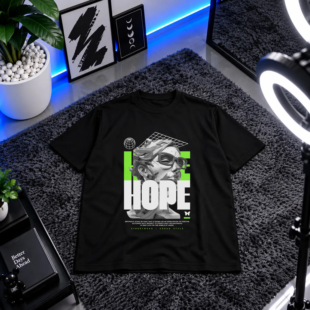 تیشرت تایپوگرافی طرح Hope کد 21486