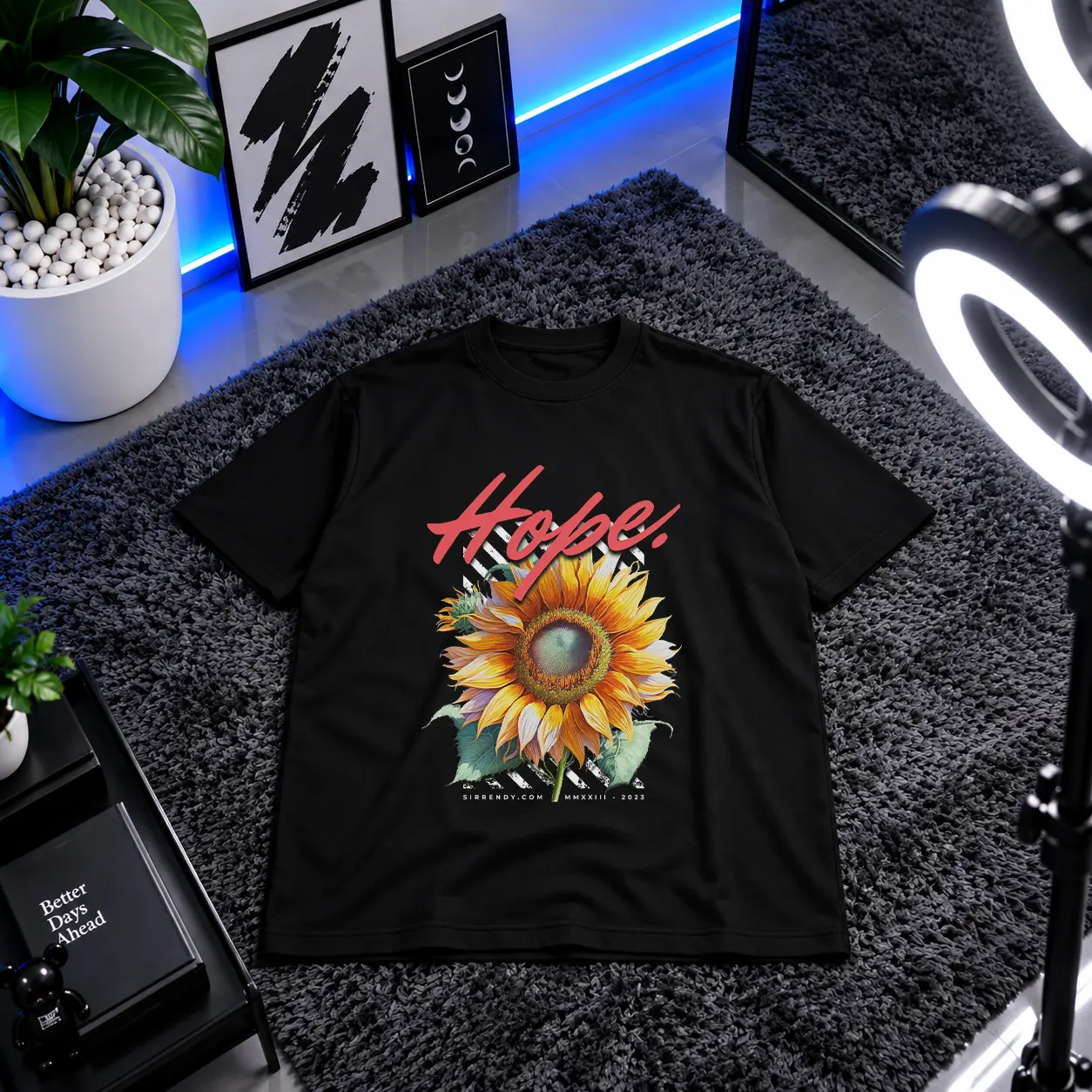 تیشرت آفتابگردان طرح Hope کد 21492