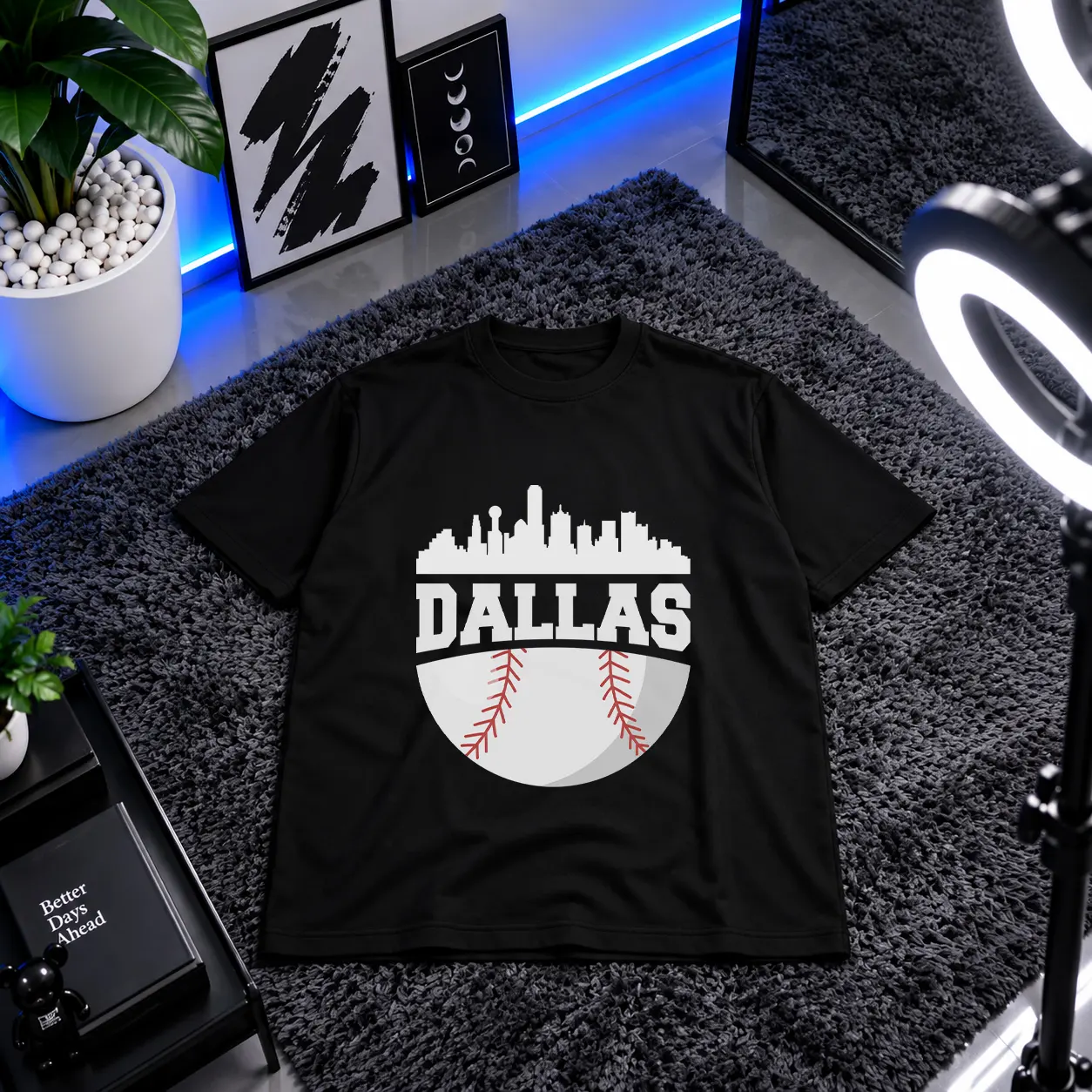 تیشرت بیسبال طرح Dallas کد 21602