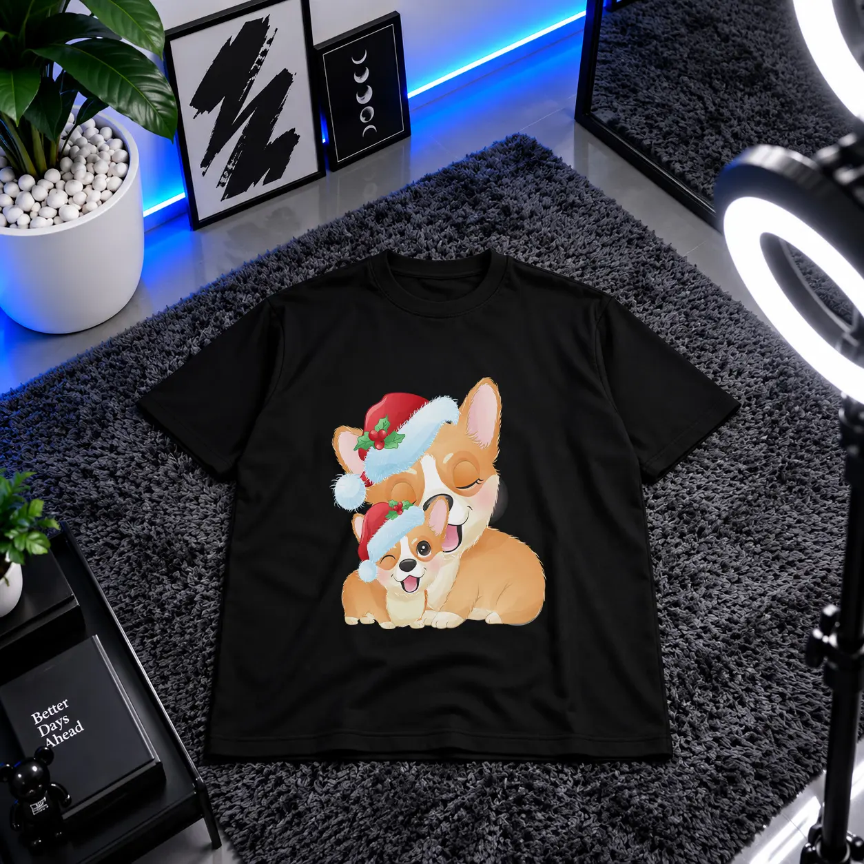 تیشرت کریسمس طرح سگ کورگی (Corgi Christmas) کد 21760