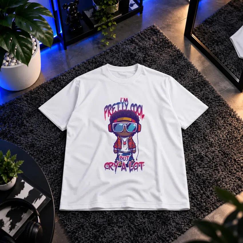 تیشرت شخصیت کارتونی نوشته Pretty Cool Cry a Lot