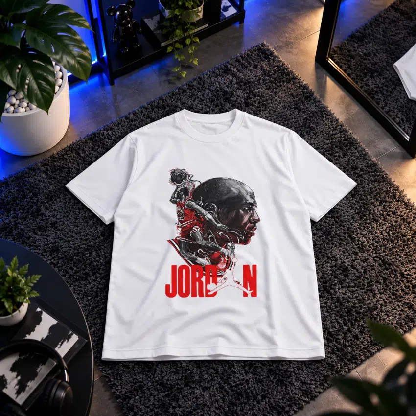 تیشرت مایکل جردن طرح پرتره بسکتبال دارک (Michael Jordan)