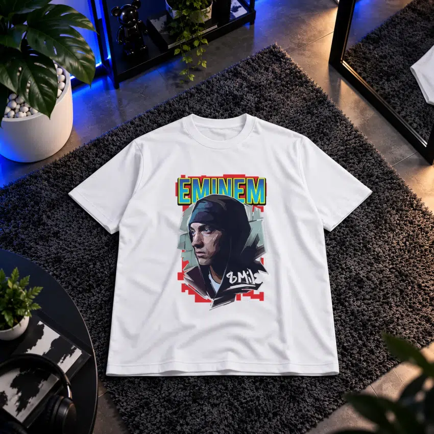 تیشرت امینم طرح پرتره رپر آمریکایی (Eminem)