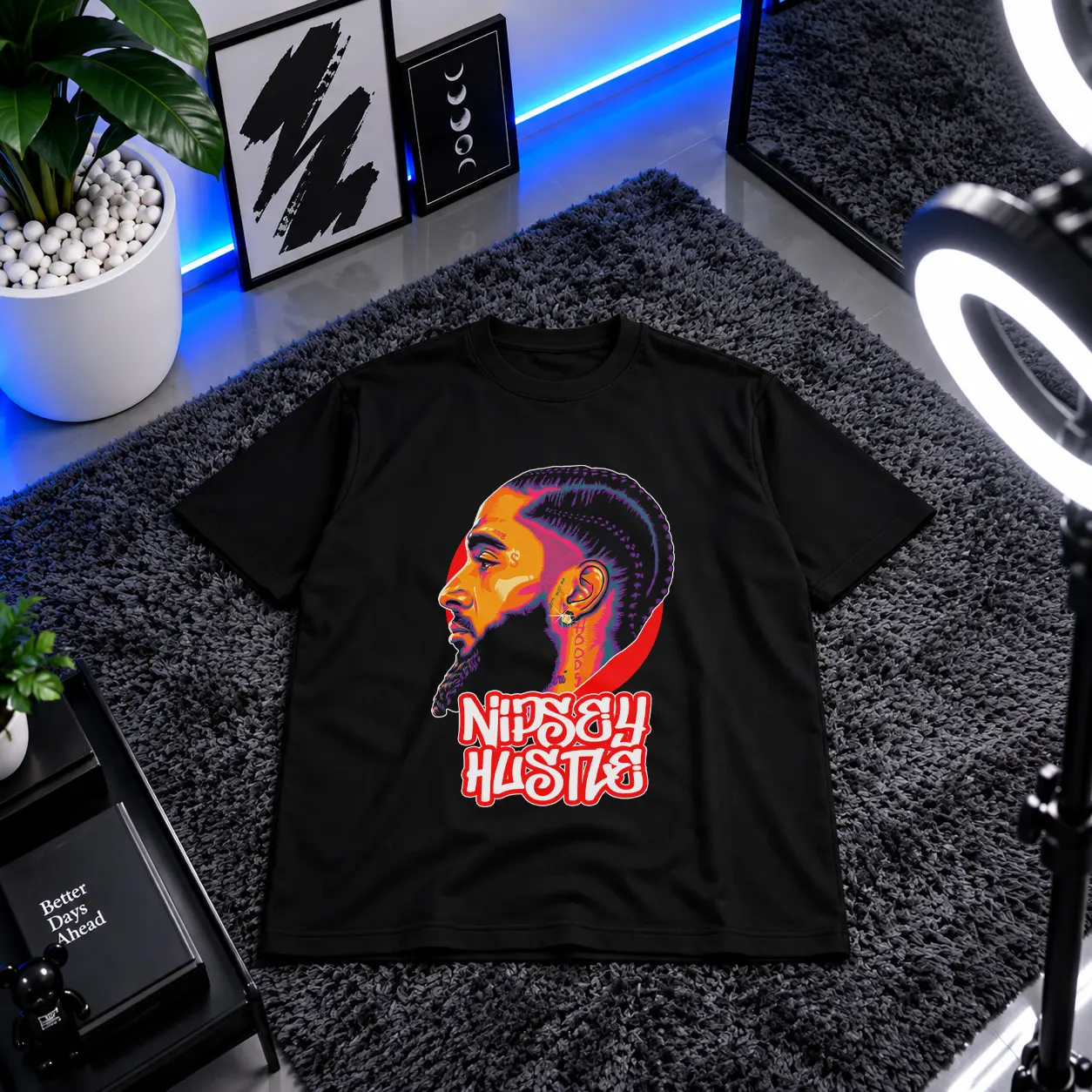 تیشرت نیپسی هاسل طرح پرتره (Nipsey Hussle) کد 22177