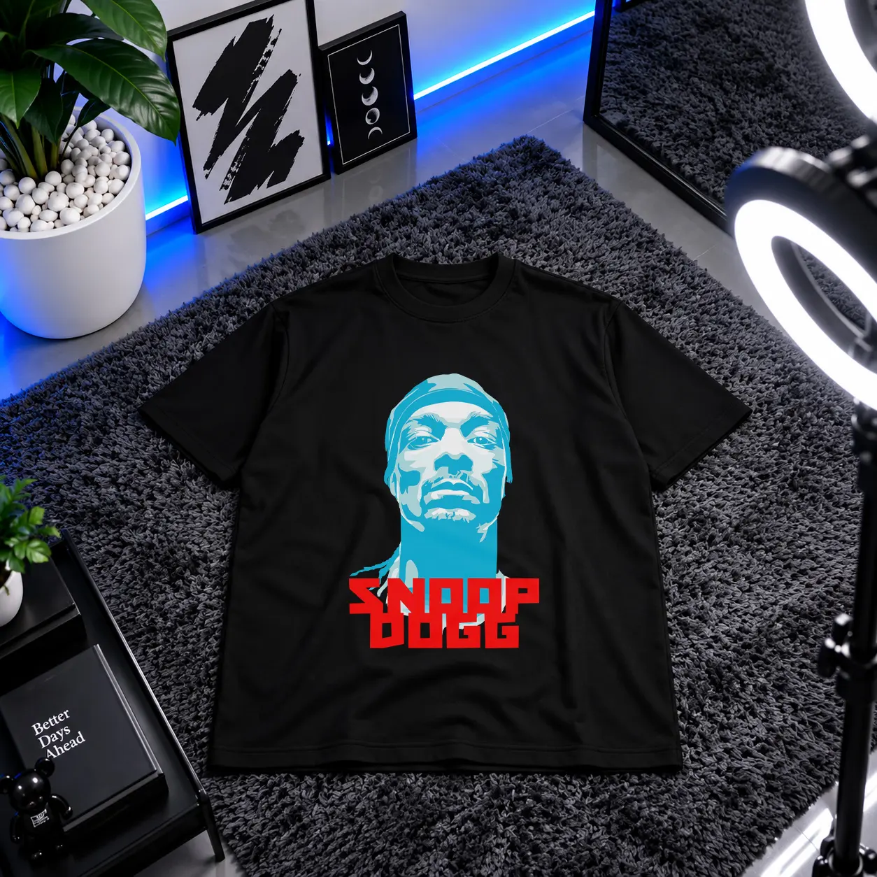 تیشرت اسنوپ داگ طرح پرتره (Snoop Dogg) کد 22182
