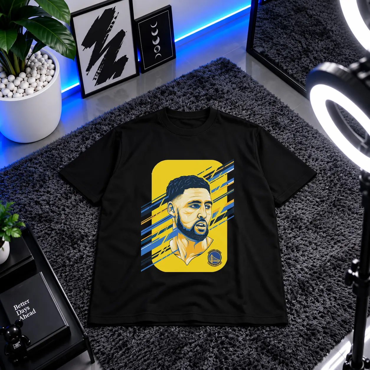 تیشرت بسکتبال طرح کلی تامپسون (Klay Thompson) کد 22316