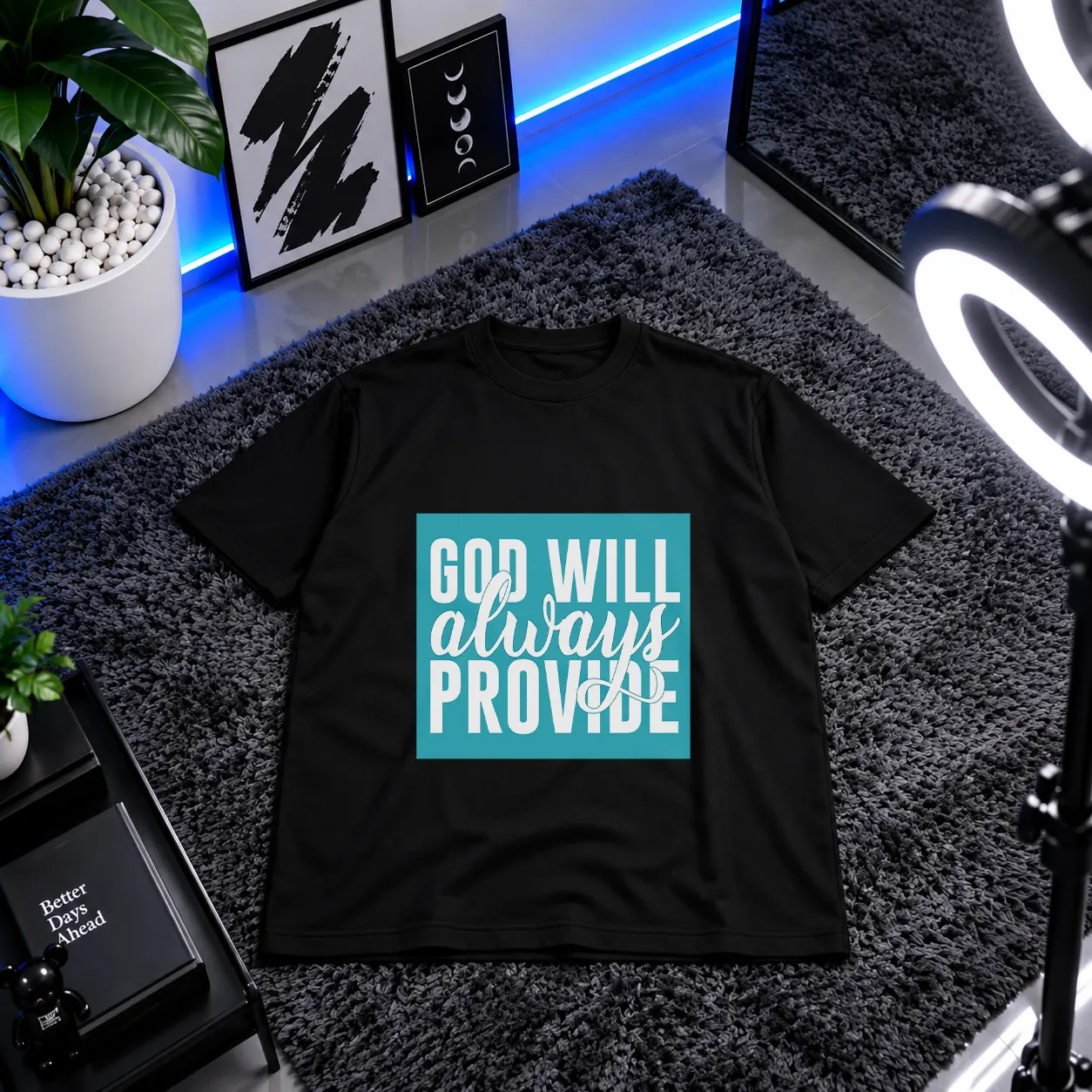تیشرت نوشته God Will Always Provide کد 225