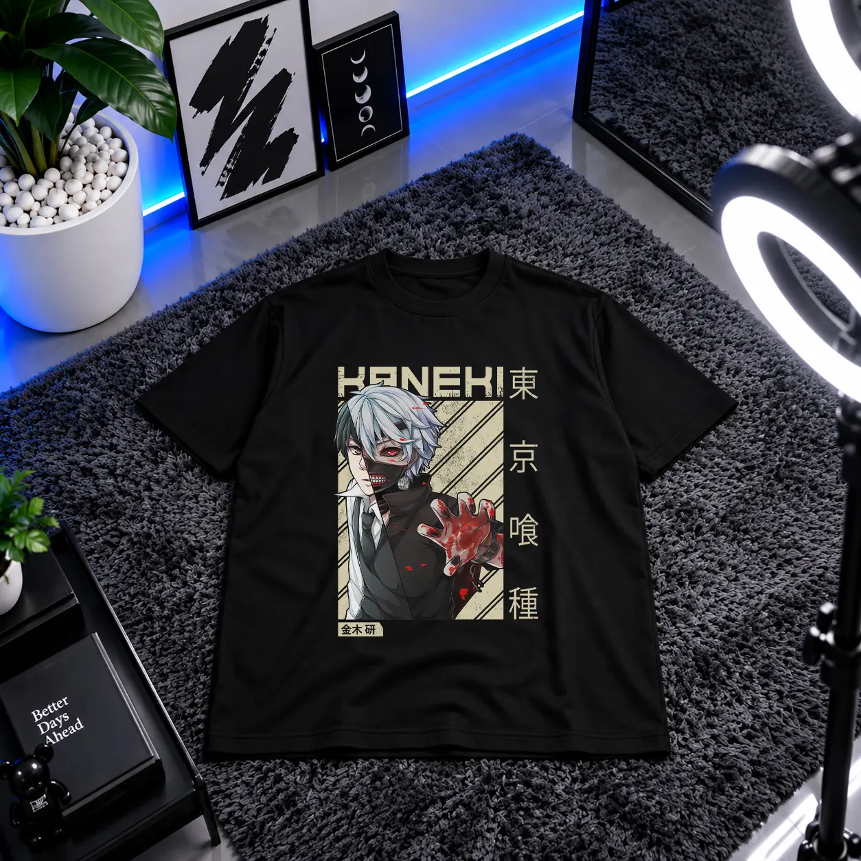 تیشرت انیمه توکیو غول طرح کن کانکی (Ken Kaneki) کد 22555