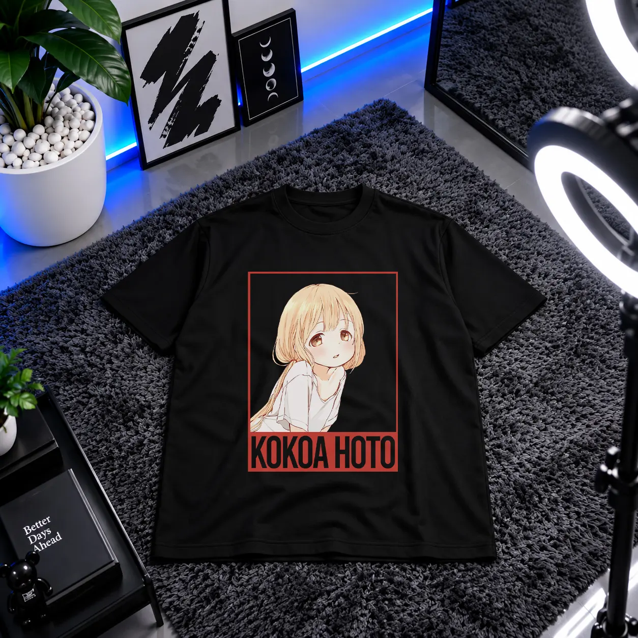 تیشرت انیمه دخترانه طرح کوکوا هوتو (Kokoa Hoto) کد 22829