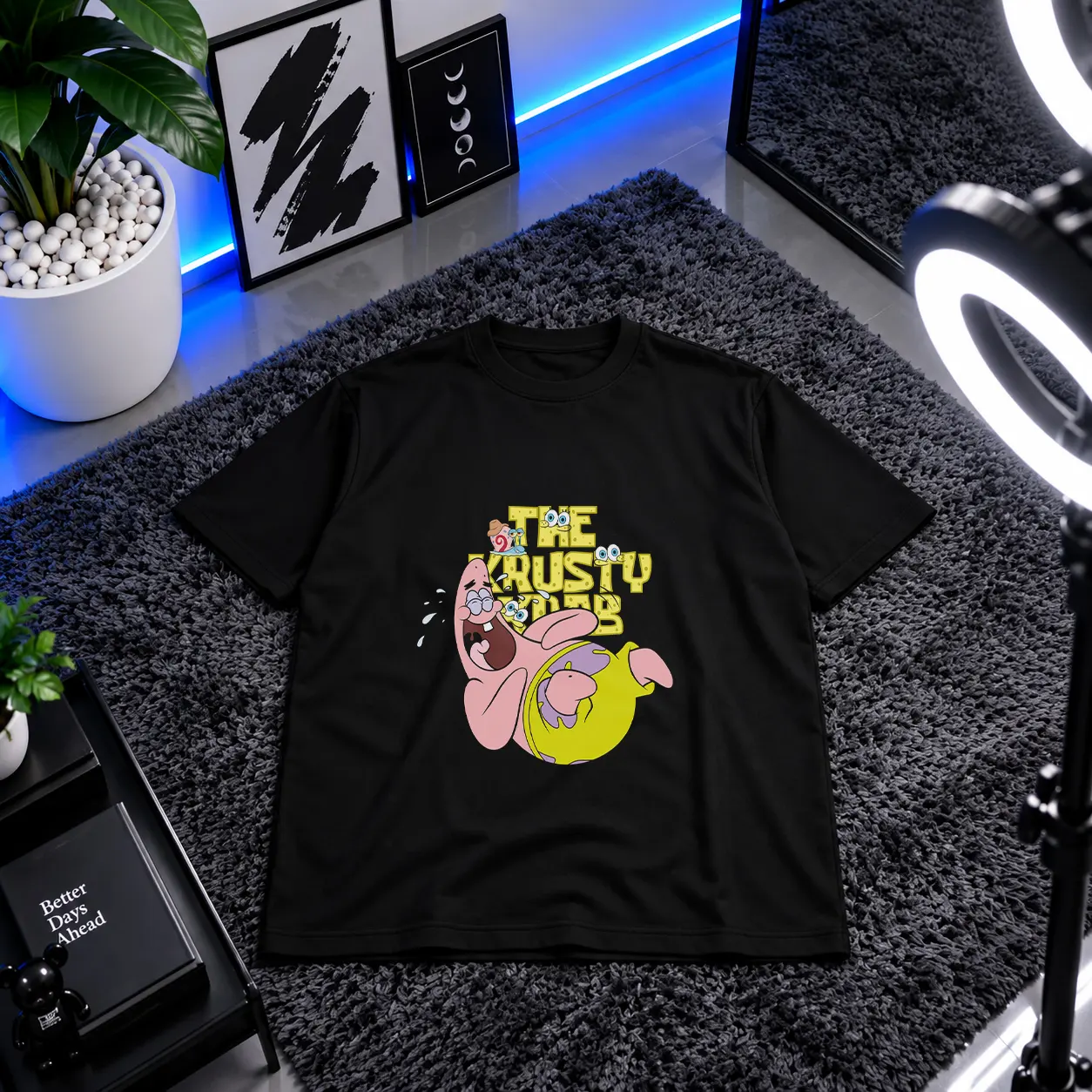 تیشرت باب اسفنجی طرح پاتریک Krusty Krab کد 22885