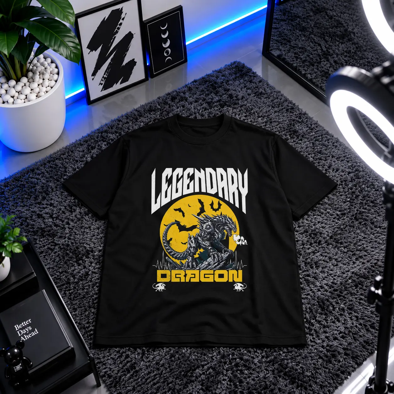 تیشرت اژدها طرح Legendary کد 23043