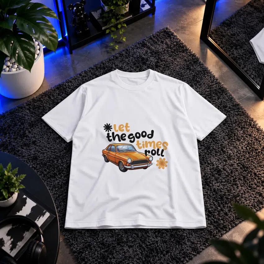 تیشرت ماشین کلاسیک نوشته Let the Good Times Roll