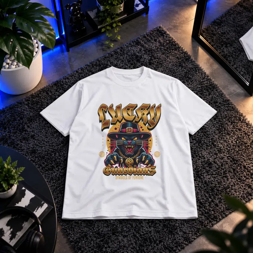 تیشرت گربه شانس ژاپنی طرح مانکی نکو (Maneki-neko)