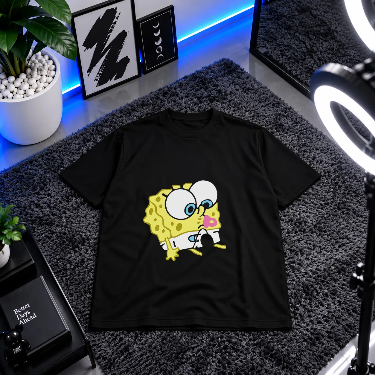 تیشرت باب اسفنجی طرح کارتونی (SpongeBob) کد 235