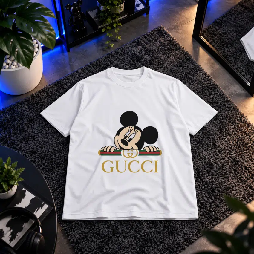 تیشرت میکی موس و گوچی طرح کارتونی (Mickey Gucci)