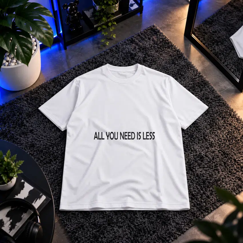 تیشرت مینیمال نوشته All You Need Is Less