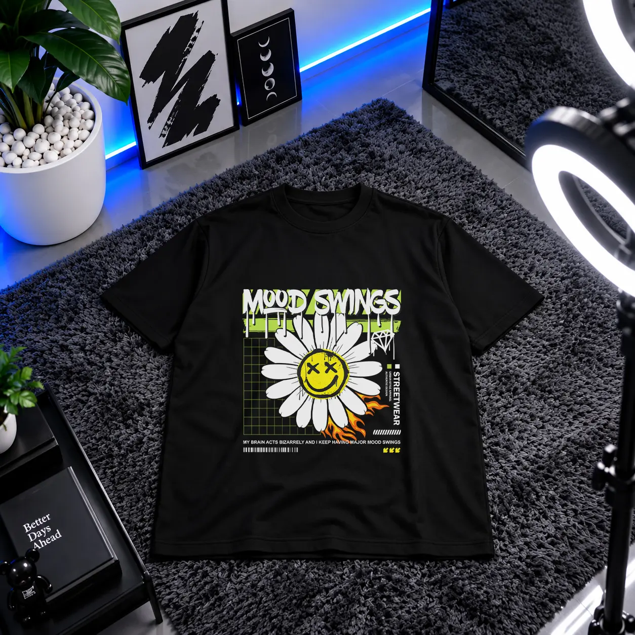 تیشرت حال و هوا طرح Mood Swings کد 24257