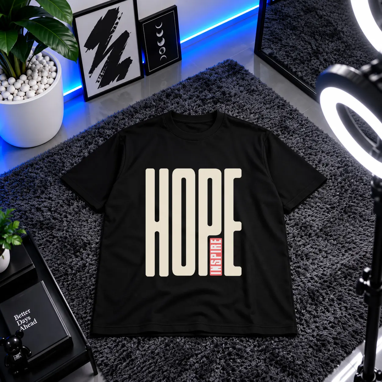 تیشرت انگیزشی طرح Hope Inspire کد 2435