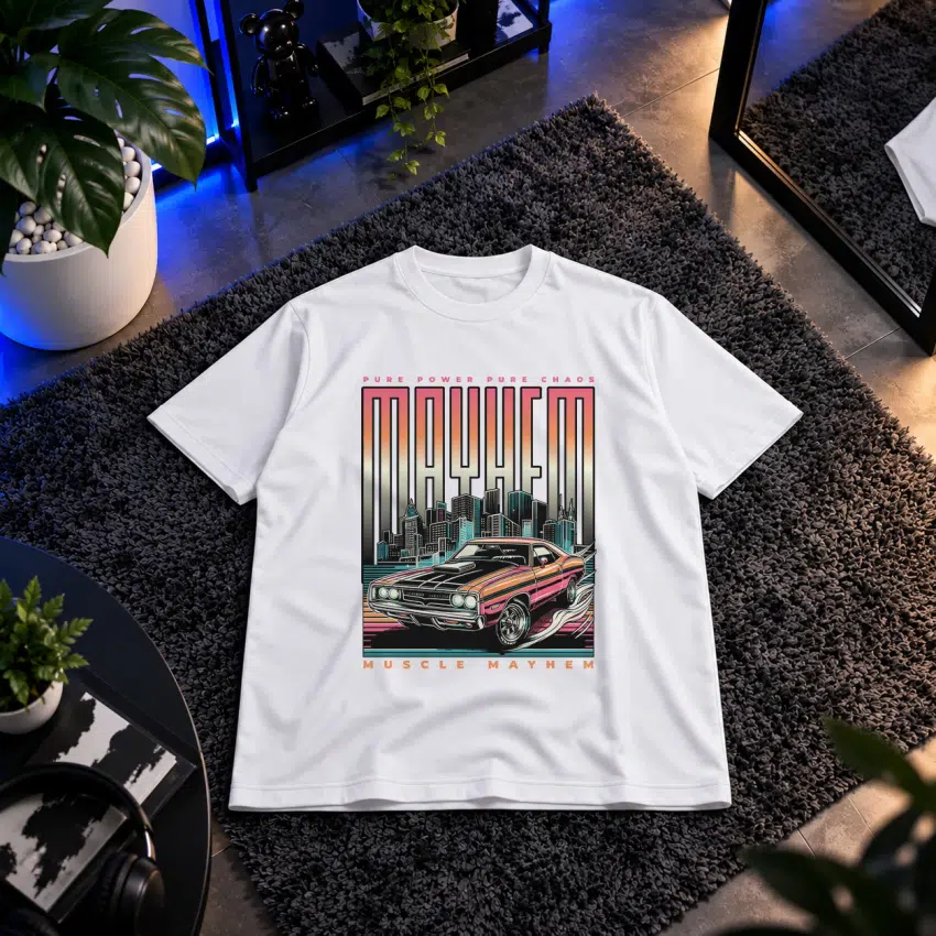 تیشرت ماشین عضلانی آمریکایی طرح رترو (Muscle Car)