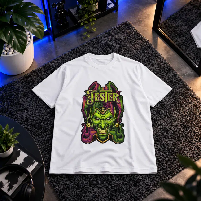 تیشرت جمجمه دلقک طرح دارک رنگارنگ (Jester)