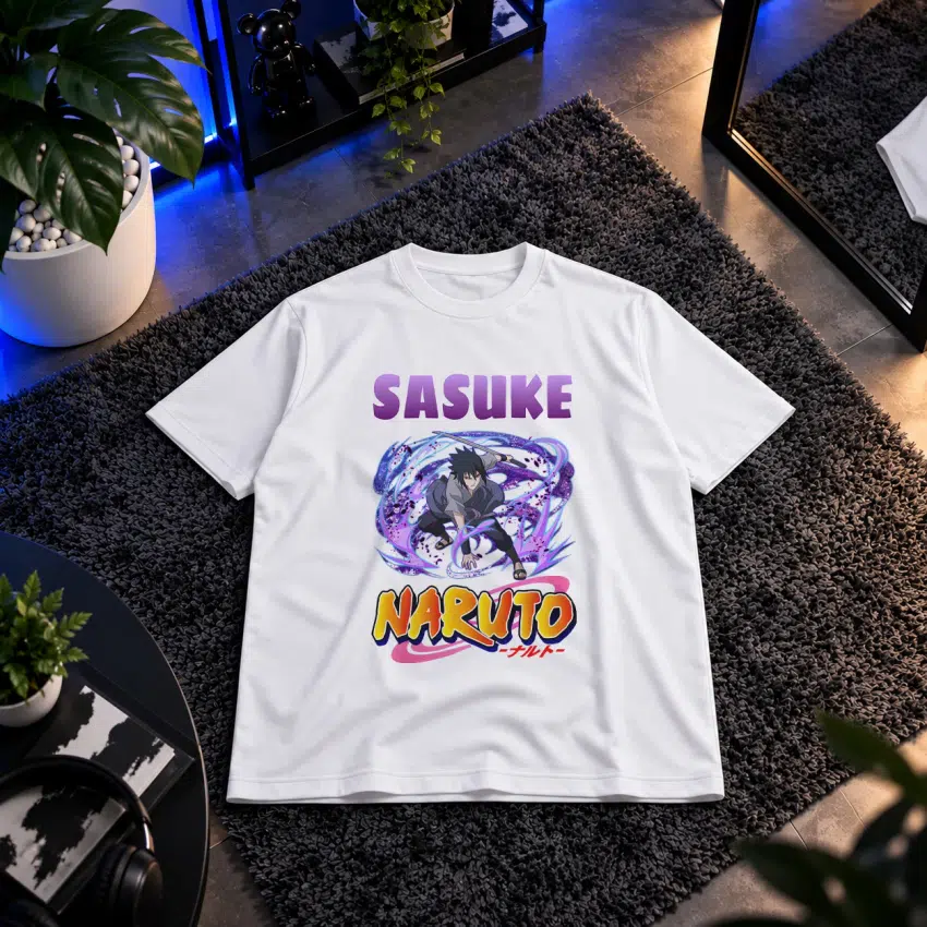 تیشرت انیمه ناروتو طرح ساسکه اوچیها (Sasuke) کد 24597