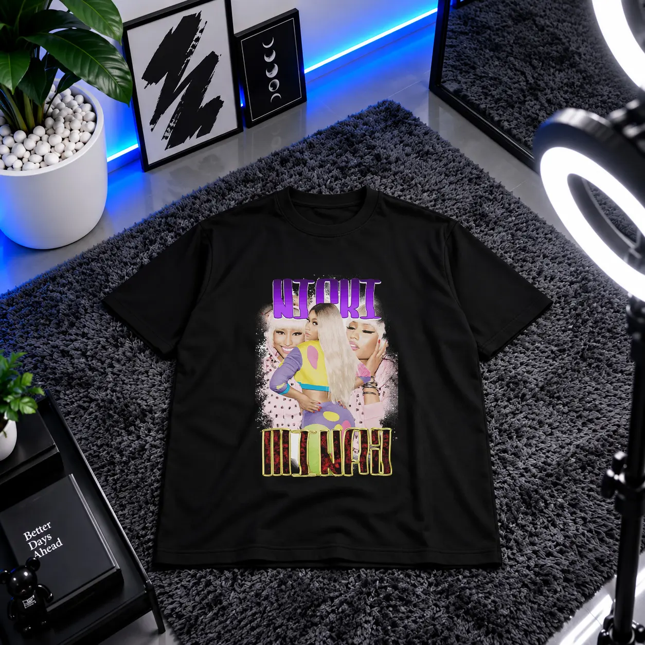 تیشرت نیکی میناژ طرح گرافیتی (Nicki Minaj) کد 24764
