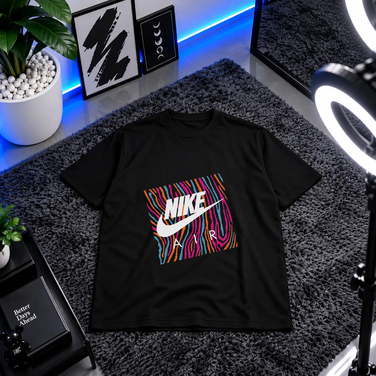 تیشرت نایکی طرح ببری رنگی (Nike Air) کد 24789