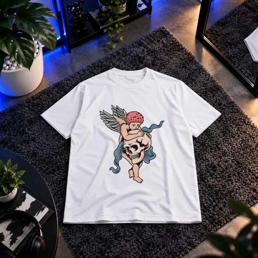 تیشرت فرشته و جمجمه طرح کوپید دارک (Cupid)